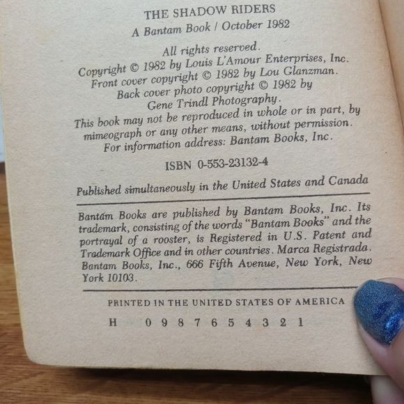 The Shadow Riders by Louis L'Amour 1982 Paperback - Picture 3 of 6